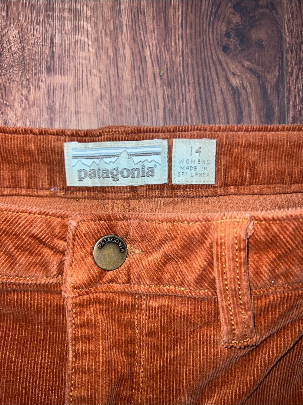 Patagonia Women's Corduroy Midi Skirt in Rust Orange